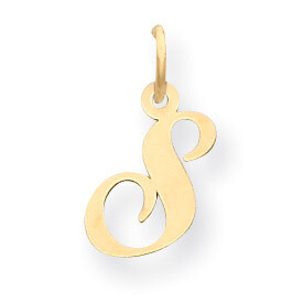 Initial S Charm 14K Gold Small Fancy Script YC650S, MPN: YC650S, 886774136646
