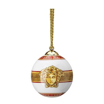 Versace Medusa Amplified Golden Coin Globe Ornament 3 Inch, MPN: 14283-409956-27940, 790955188648