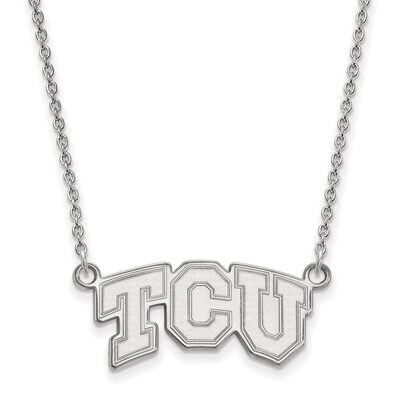 Texas Christian University Small Pendant with Necklace Sterling Silver SS005TCU-18, MPN: SS005TCU-1…