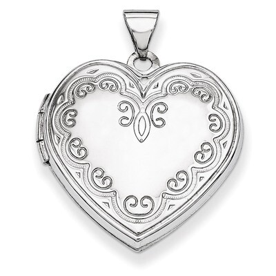 Heart Locket 14k White Gold XL189, MPN: XL189, 886774127583