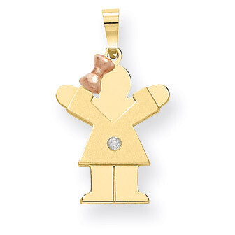 Diamond Kid Pendant 14k Two-tone Gold XK197AA, MPN: XK197AA, 883957116013
