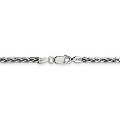 30 Inch Solid 3.25mm Antiqued Square Spiga Chain Sterling Silver QH369-30, MPN: QH369-30, 883957851…