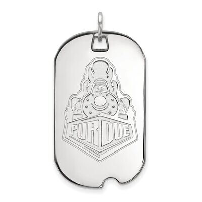 Purdue Large Dog Tag 14k White Gold 4W057PU, MPN: 4W057PU, 886774851853