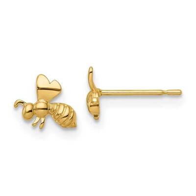 Bee with Heart Wings Post Earrings 14k Gold GK1131 by Madi K, MPN: GK1131, 883957974989
