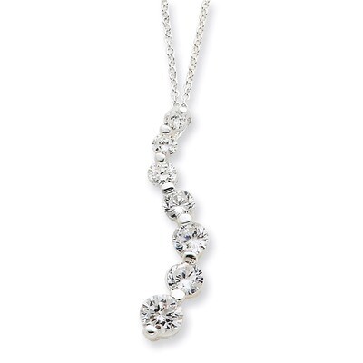 18 Inch Journey Necklace Sterling Silver Diamond QG2643-18, MPN: QG2643-18, 723252553758