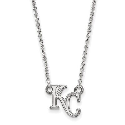 Kansas City Royals Small Pendant with Chain Necklace 10k White Gold 1W006ROY-18, MPN: 1W006ROY-18, …