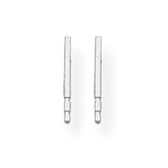 Small Guardian Straight Trigger Post Earring Setting Platinum PL663, MPN: PL663,