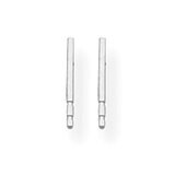 Small Guardian Straight Trigger Post Earring Setting Platinum PL663, MPN: PL663,