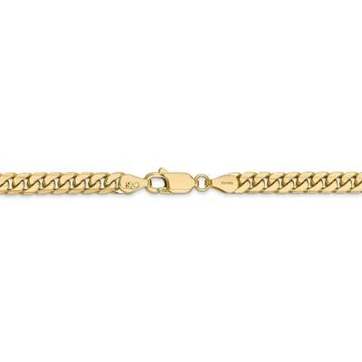 22 Inch 4.3mm Solid Miami Cuban Chain 14k Yellow Gold DCU140-22, MPN: DCU140-22, 886774561479