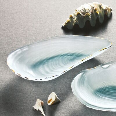 Annieglass Shells Oyster Shell Gold 11 1/2 x 6 1/2 Inch, MPN: SS225G, UPC: