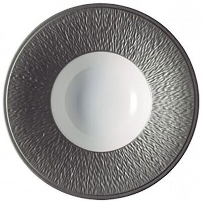 Raynaud Mineral Irise Rim Soup Plate Engraved Rim Dark Grey 0339-23-250022, MPN: 0339-23-250022, 36…