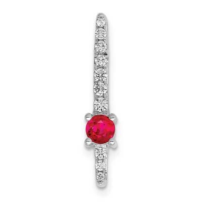 .18 Ruby Fancy Chain Slide 14k White Gold Diamond PM3876-RU-033-WA, MPN: PM3876-RU-033-WA, 88395750…
