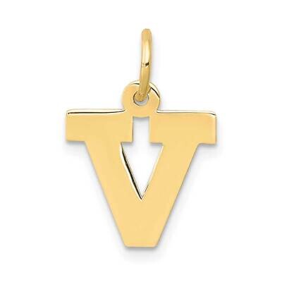 Block Initial V Charm 10k Gold Small 10YC664V, MPN: 10YC664V,