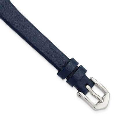 10mm Navy Blue Classic Calfskin Watch Band Gold-tone BA536-10, MPN: BA536-10,