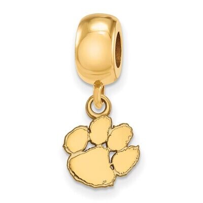 Clemson University Bead Charm x-Small Dangle Gold-plated Silver GP035CU, MPN: GP035CU, 886774937243