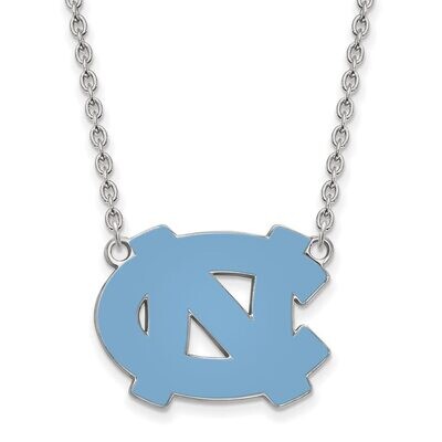 University of North Carolina Large Pendant with Chain Necklace Sterling Silver SS016UNC-18, MPN: SS…