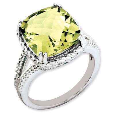 Lemon Quartz Ring Sterling Silver QR3194LQ, MPN: QR3194LQ, 886774199801