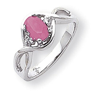 Pink Sapphire Diamond Ring 14k white Gold 6x4mm Oval Y2086SP/A, MPN: Y2086SP/A, 883957709031