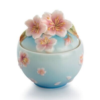 Franz Porcelain Sakura Flower Sugar Jar With Cover FZ01419, MPN: FZ01419,