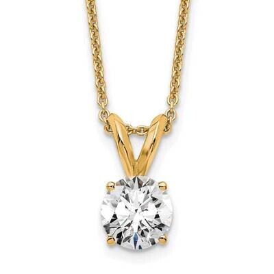 1/2Ct. Round Lab Grown Diamond Si1/Si2, G H I, Solitaire Necklace 14k Gold PM4396-050-LG-18, MPN: P…