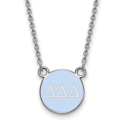 Delta Delta Delta Extra Small Enameled Pendant with 18 Inch Chain Sterling Silver SS029DDD-18, MPN:…