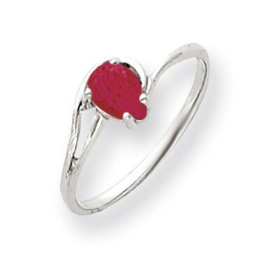 Ruby Ring 14k white Gold 6x4mm Pear Y4627R, MPN: Y4627R, 883957470894