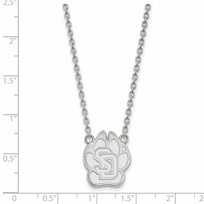 University of South Dakota Large Pendant with Necklace - Sterling Silver SS008USD-18, MPN: SS008USD…