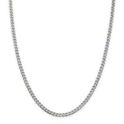 3.5mm Curb Chain 36 Inch Sterling Silver Polished QFC151-36, MPN: QFC151-36,