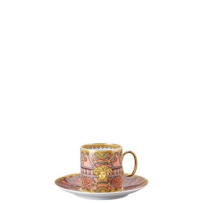 Versace La Scala del Palazzo Rosa Coffee Cup &amp; Saucer 6 Inch, MPN: 19335-403665-14740, 790955080850