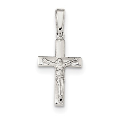 Textured Crucifix Pendant Sterling Silver Polished QC9096, MPN: QC9096, 883957237732