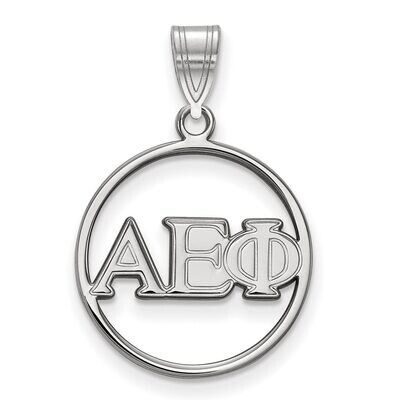 Alpha Epsilon Phi Small Circle Pendant Sterling Silver SS011AEP, MPN: SS011AEP, 886774600819