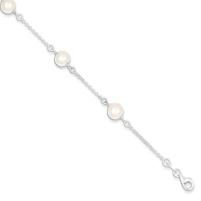 7.25 Inch Cultured Pearl Bracelet Sterling Silver QG2996-7.25, MPN: QG2996-7.25, 191101296109