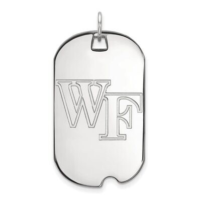 Wake Forest University Large Dog Tag 14k White Gold 4W022WFU, MPN: 4W022WFU, 886774843605