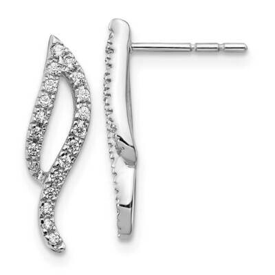 Post Earrings 14k White Gold Diamond EM5499-025-WA, MPN: EM5499-025-WA, 883957464411