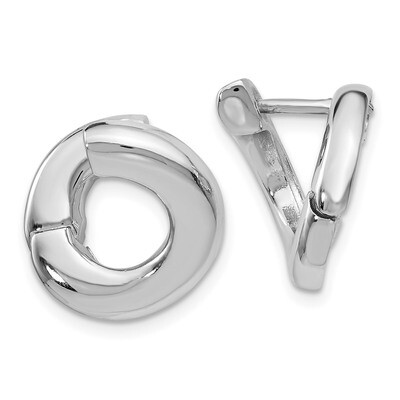 Leslie&#39;s Polished Hoop Earrings Sterling Silver Rhodium-plated HB-QLE931, MPN: QLE931, 191101553622