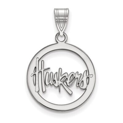 University of Nebraska Sm Pendant in Circle Sterling Silver SS019UNE, MPN: SS019UNE, 886774713052