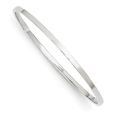 3mm Polished Square Tube Bangle 14k White Gold DB473, MPN: DB473, 883957899763