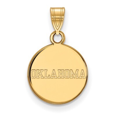 University of Oklahoma Small Disc Pendant 10k Yellow Gold 1Y051UOK, MPN: 1Y051UOK, 886774819457