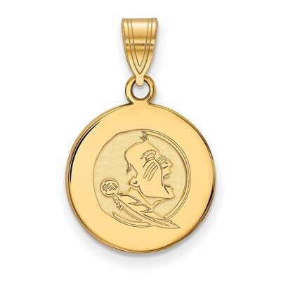 Florida State University Medium Disc Pendant 14k Yellow Gold 4Y084FSU, MPN: 4Y084FSU, 886774888798