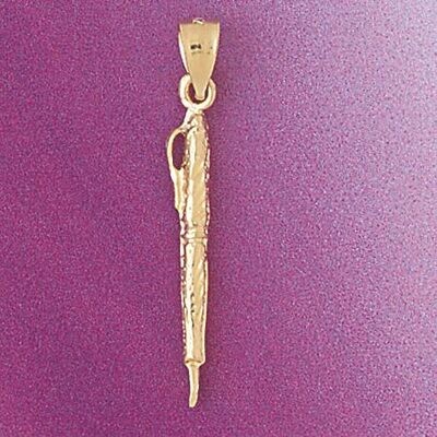 Dazzlers Jewelry Pen Pendant Necklace Charm Bracelet in Yellow, White or Rose Gold 6409, MPN: DZ-64…