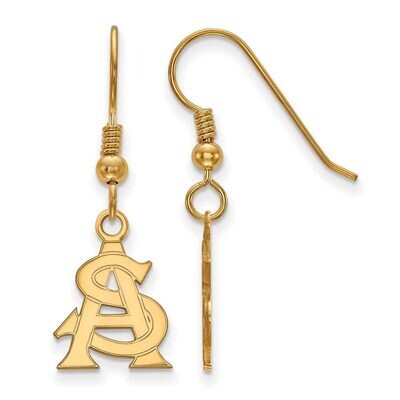 Arizona State University Small Dangle Earring Wire Gold-plated Silver GP029AZS, MPN: GP029AZS, 8867…