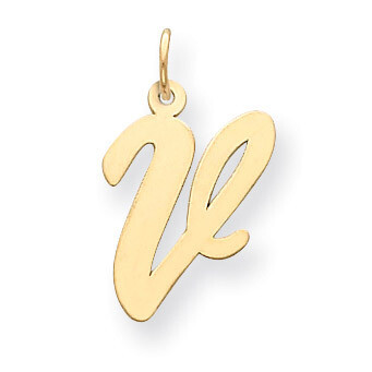 Initial V Charm 14k Gold Large Script  YC662V, MPN: YC662V, 886774137506
