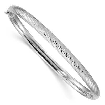3/16 Textured Bangle 14k White Gold DB652W, MPN: DB652W, 191101924552