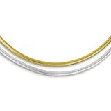 18 Inch Flash Gold-plated Reversible 3mm Cubetto Chain Sterling Silver QUF45-18, MPN: QUF45-18, 191…