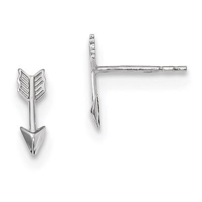 Polished Arrow Post Earrings 14k white Gold TC1006W, MPN: TC1006W, 191101078293