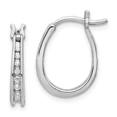 Hoop Earrings 14k White Gold Diamond EM5420-013-WA, MPN: EM5420-013-WA, 840940103689