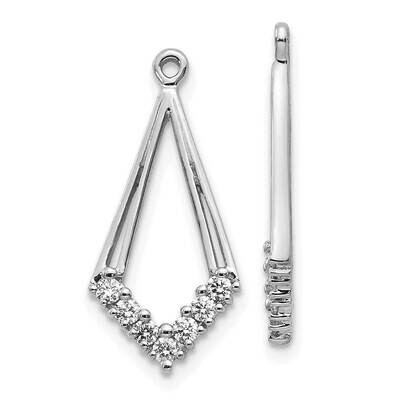 Aa Diamond Shaped Diamond Earring Jacket 14k White Gold EJM5332-025-WA, MPN: EJM5332-025-WA, 883957…