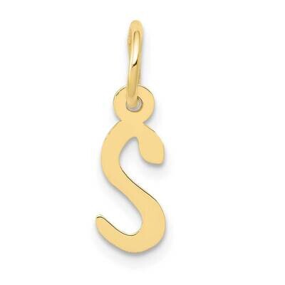 Slanted Block Initial S Charm 10k Gold Small 10YC644S, MPN: 10YC644S,