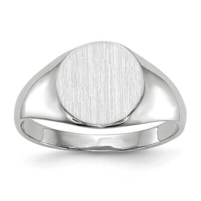 9.0X9.0mm Closed Back Signet Ring 10k White Gold 1WRS532, MPN: 1WRS532,