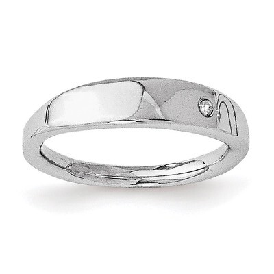 .02Ct. Diamond Ring Sterling Silver QW283-6, MPN: QW283, 883957315911